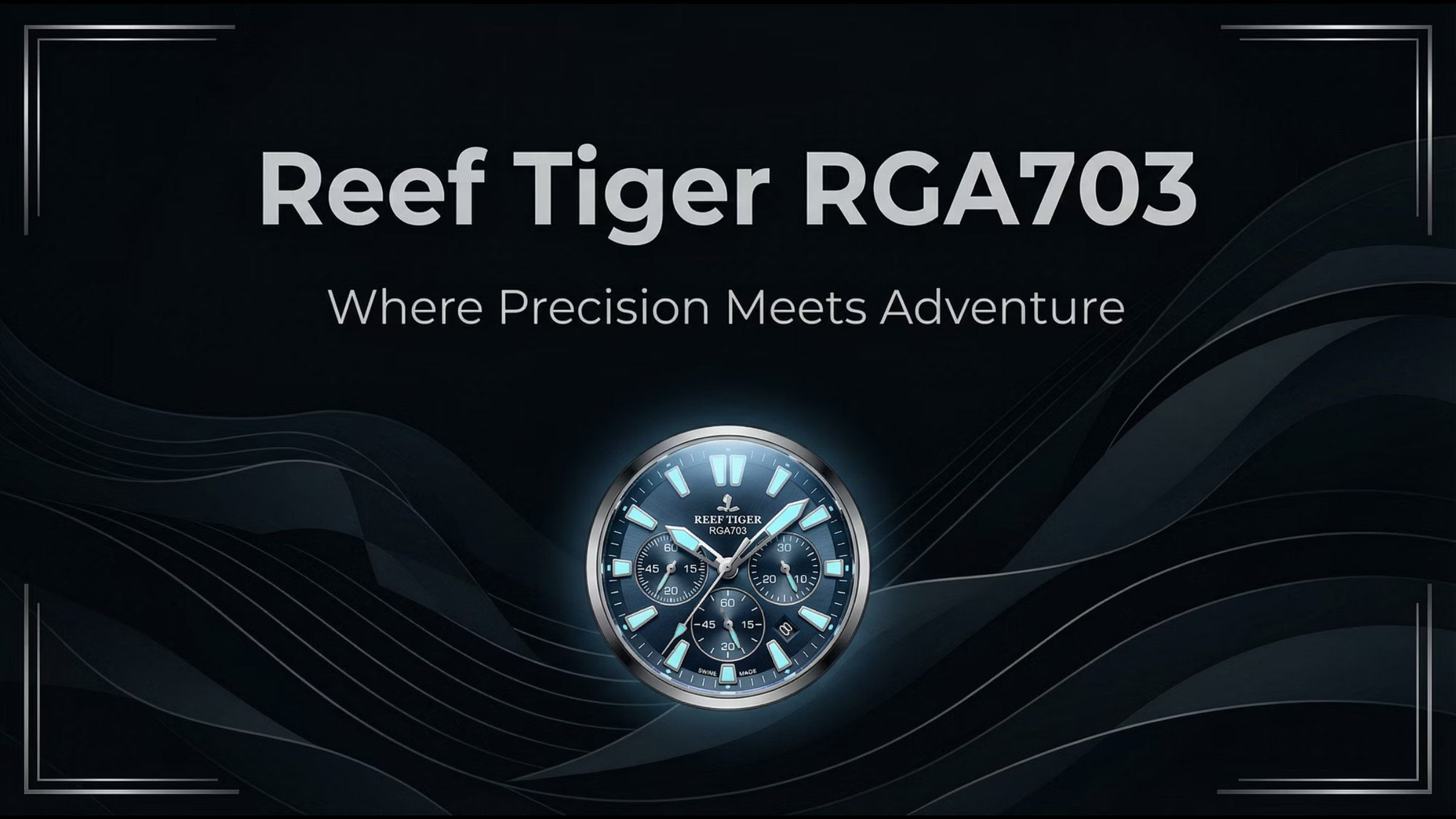 Reef Tiger RGA703 Sport Watch - Luminous Automatic Steel Bracelet Timepiece